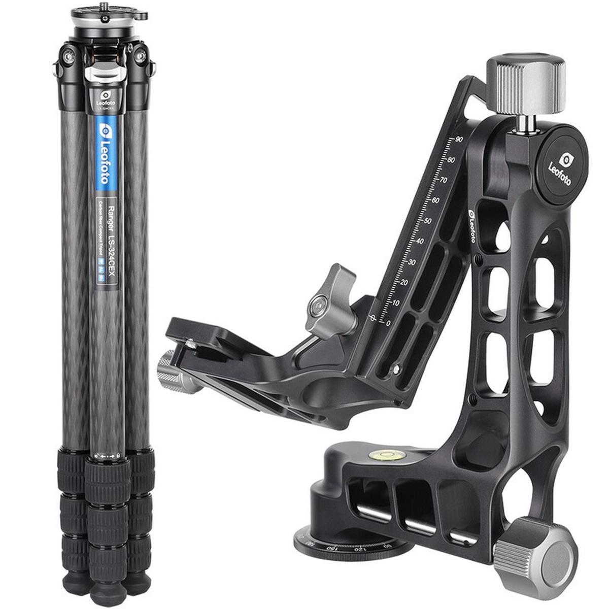 Leofoto Carbon-Dreibeinstativ LS-324CEX Ranger mit Nivellierbasis + PG-1 Gimbal Leofoto Carbon-Dreibeinstativ LS-324CEX Ranger mit Nivellierbasis + PG-1 Gimbal