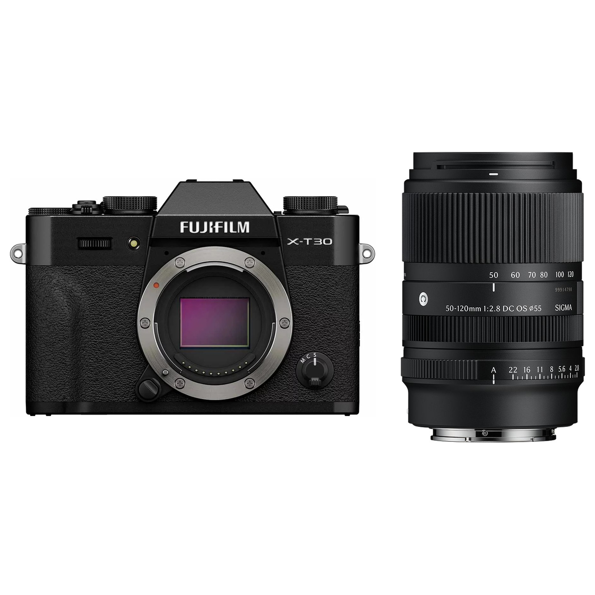 Fujifilm X-T30 III Schwarz + Sigma 50-120 mm 1:2,8 DC OS (C) Fuji X