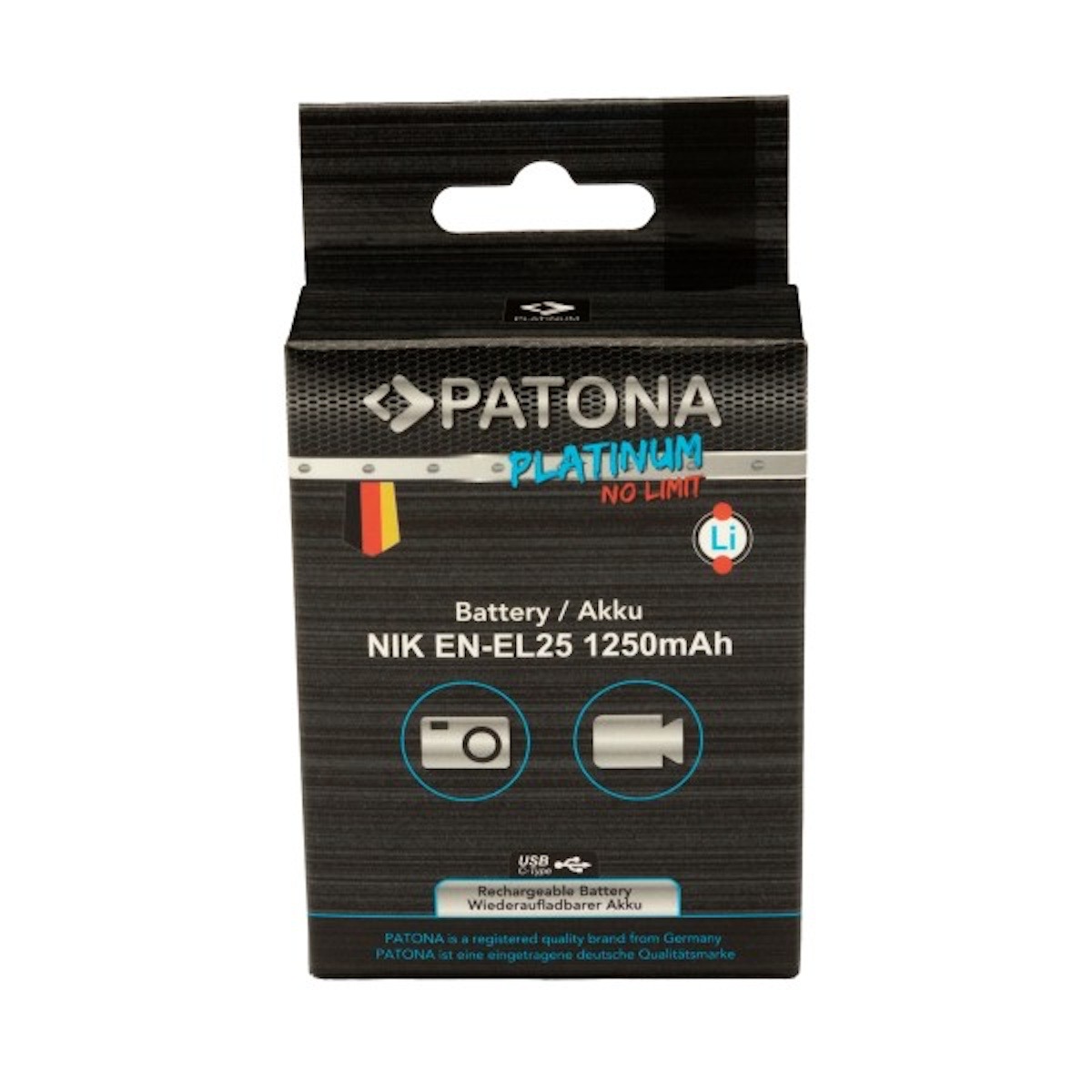 Patona Platinum Akku mit USB-C Input f. Nikon EN-EL25