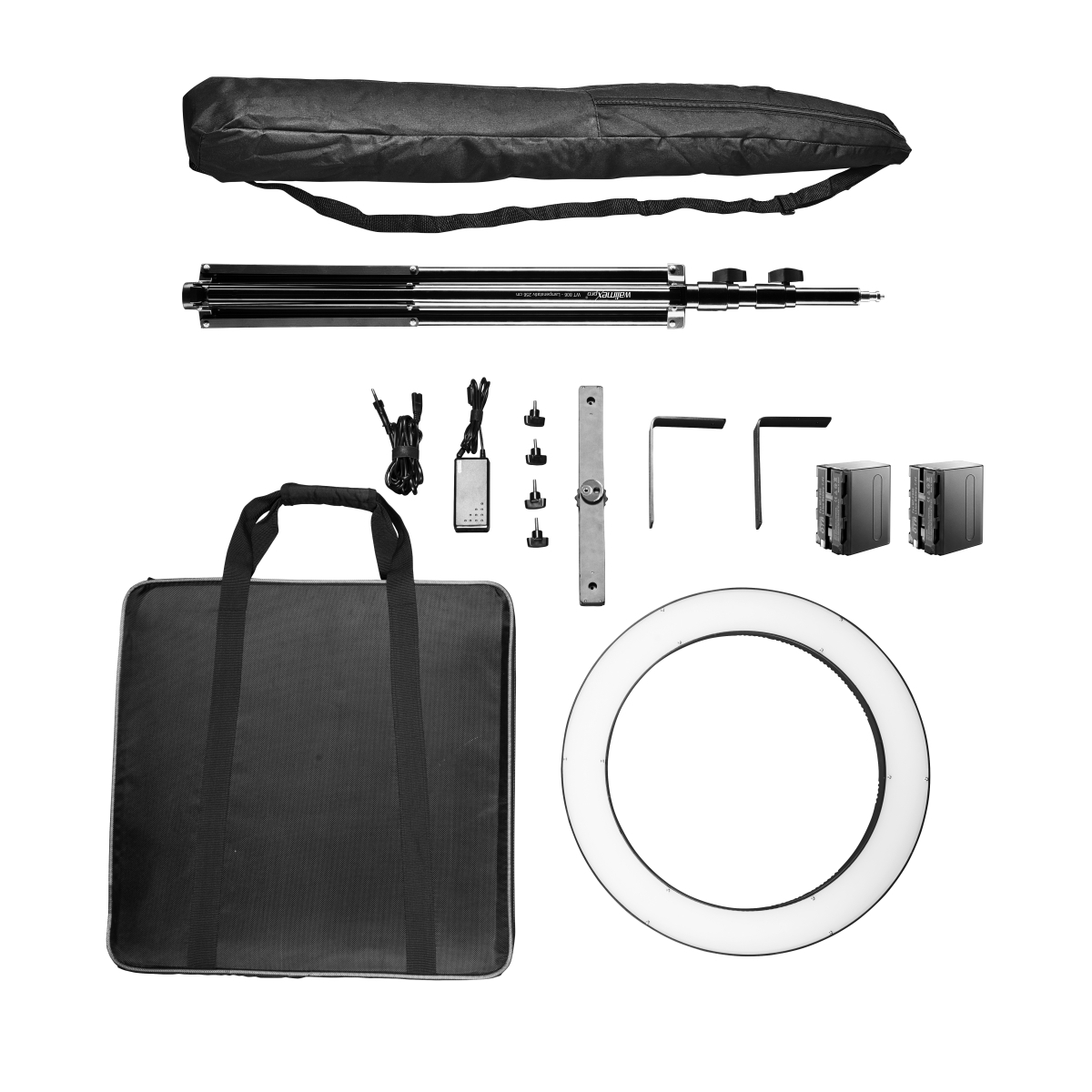 Walimex pro LED Ringleuchte 500 Bi Color Set2 Akku