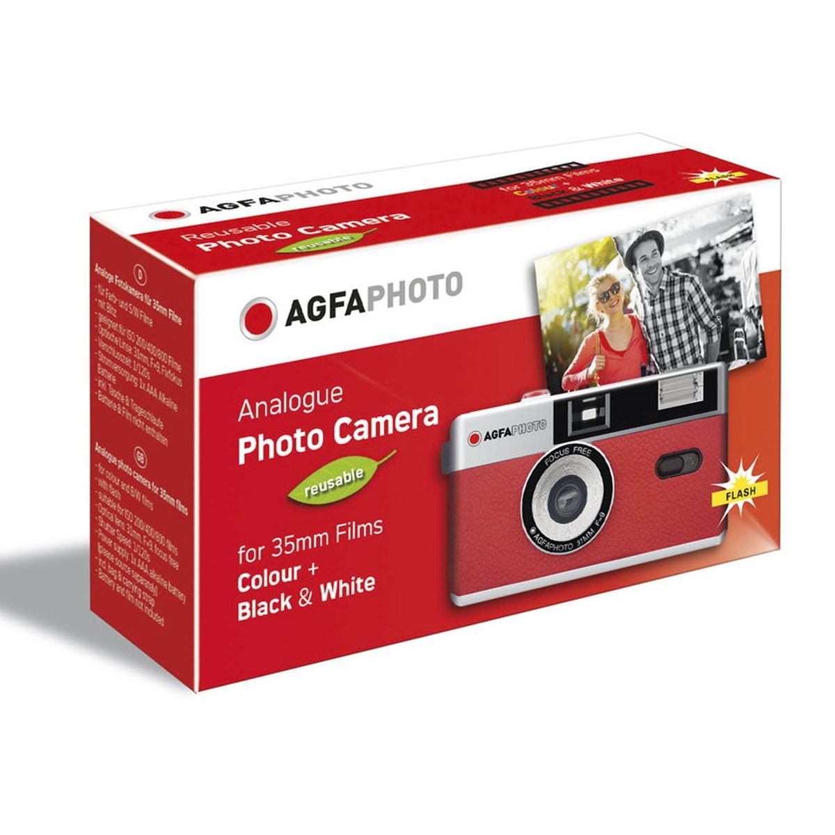 AgfaPhoto Reusable Camera Red Kleinbildkamera