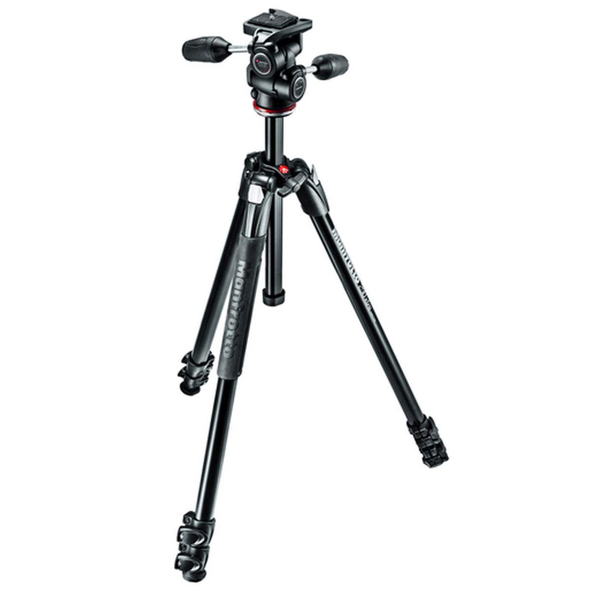 Manfrotto 290 Xtra Kit Alustativ mit 3 Segmenten, 3-Wege-Neiger, incl. Tasche