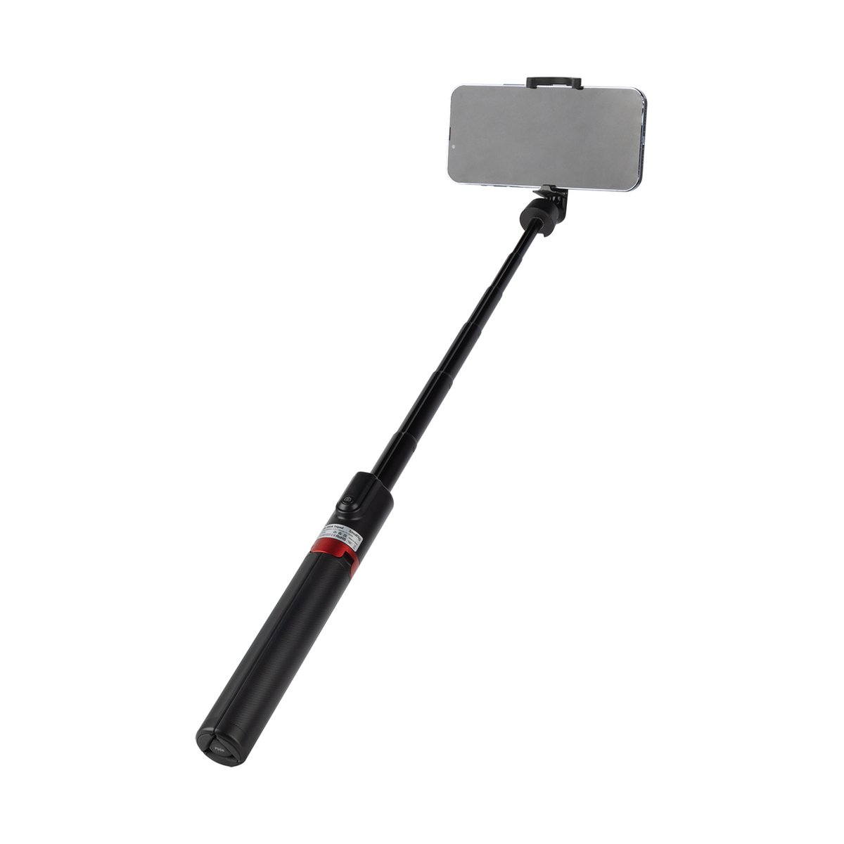 SmallRig 3636B Tragbares Selfie Stick Stativ ST20 Pro, schwarz - Selfie-Stick ausgefahren mit eingespanntem Smartphone