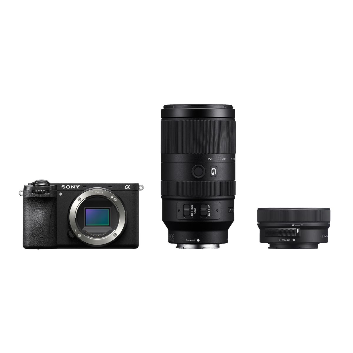 Sony Alpha 6700 + 16-50 mm 1:3,5-5,6 PZ OSS II + 70-350 mm 1:4,5-6,3 G