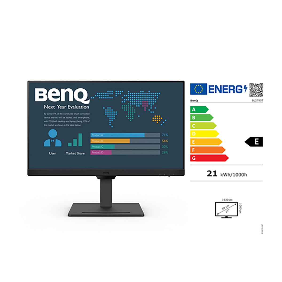BenQ BL2790T 68,6 cm (27") schwarz Full-HD Business Monitor