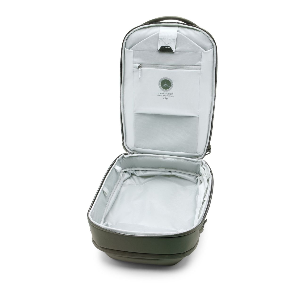 Peak Design Travel Backpack 20L Sage Innenansicht