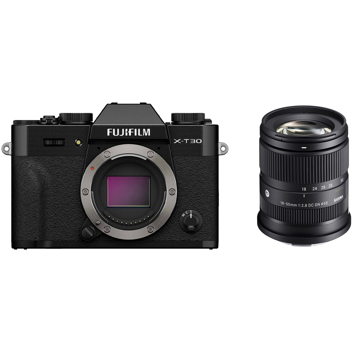 Fujifilm X-T30 III Schwarz mit Sigma 18-50 mm 1:2,8 DC DN Contemporary