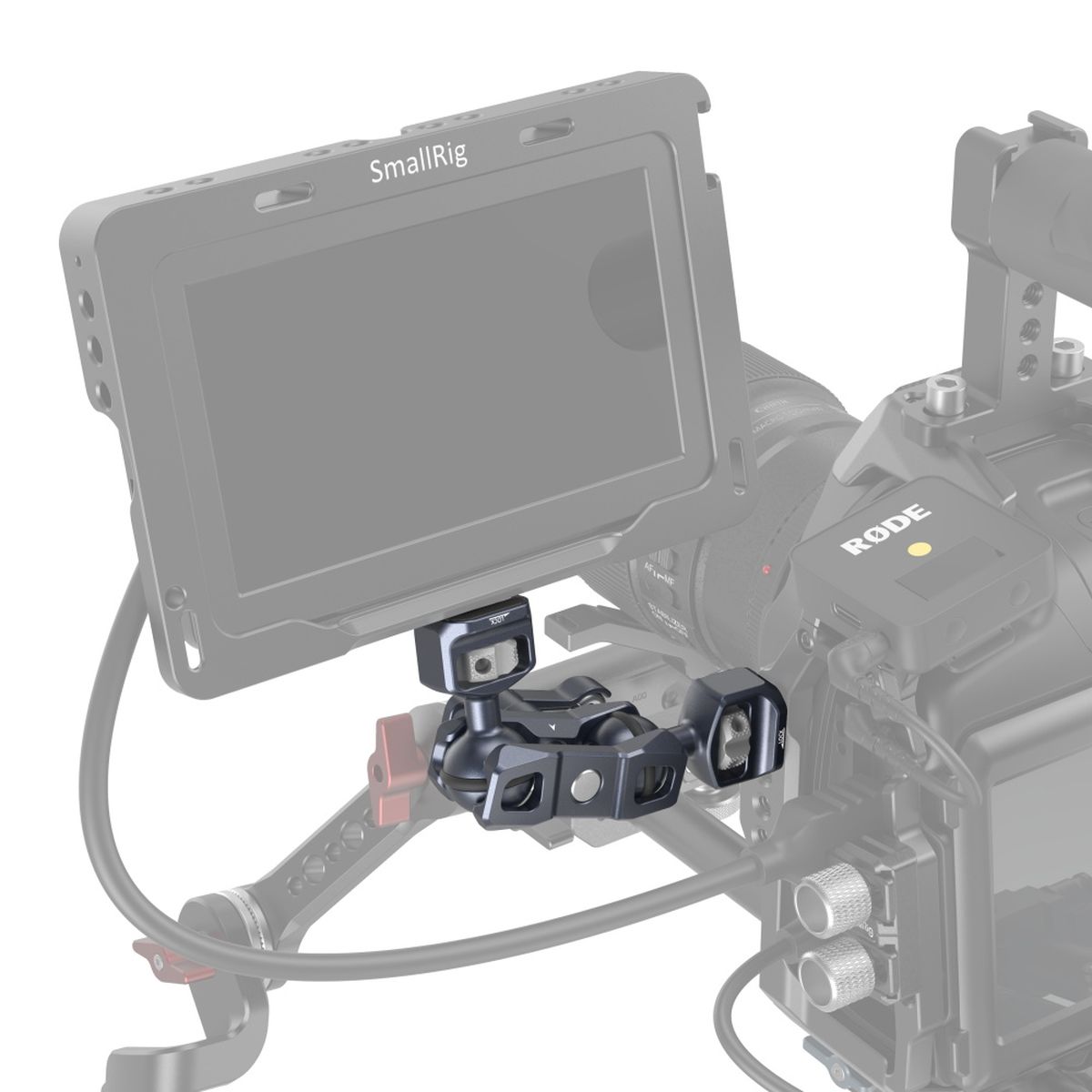 SmallRig 3874 Magic Arm mit Doppelkugelkopf (1/4"-20 Schraube und ARRI-Feststellschraube)