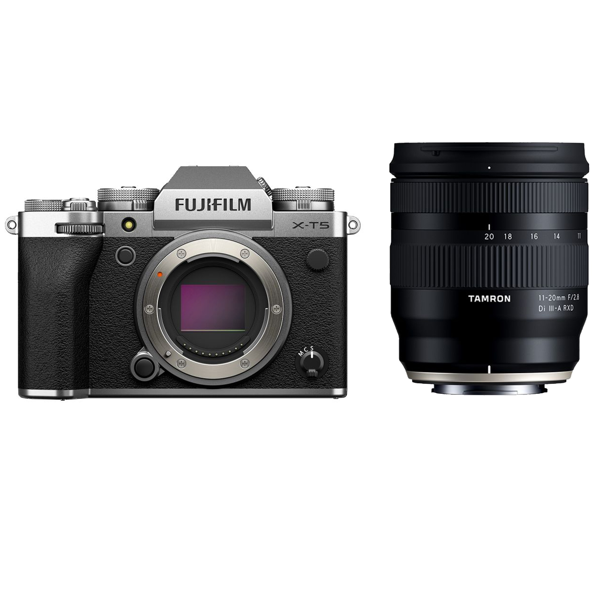 Fujifilm X-T5 Silber + Tamron 11-20 mm 1:2,8 Di III-A RXD Fuji X