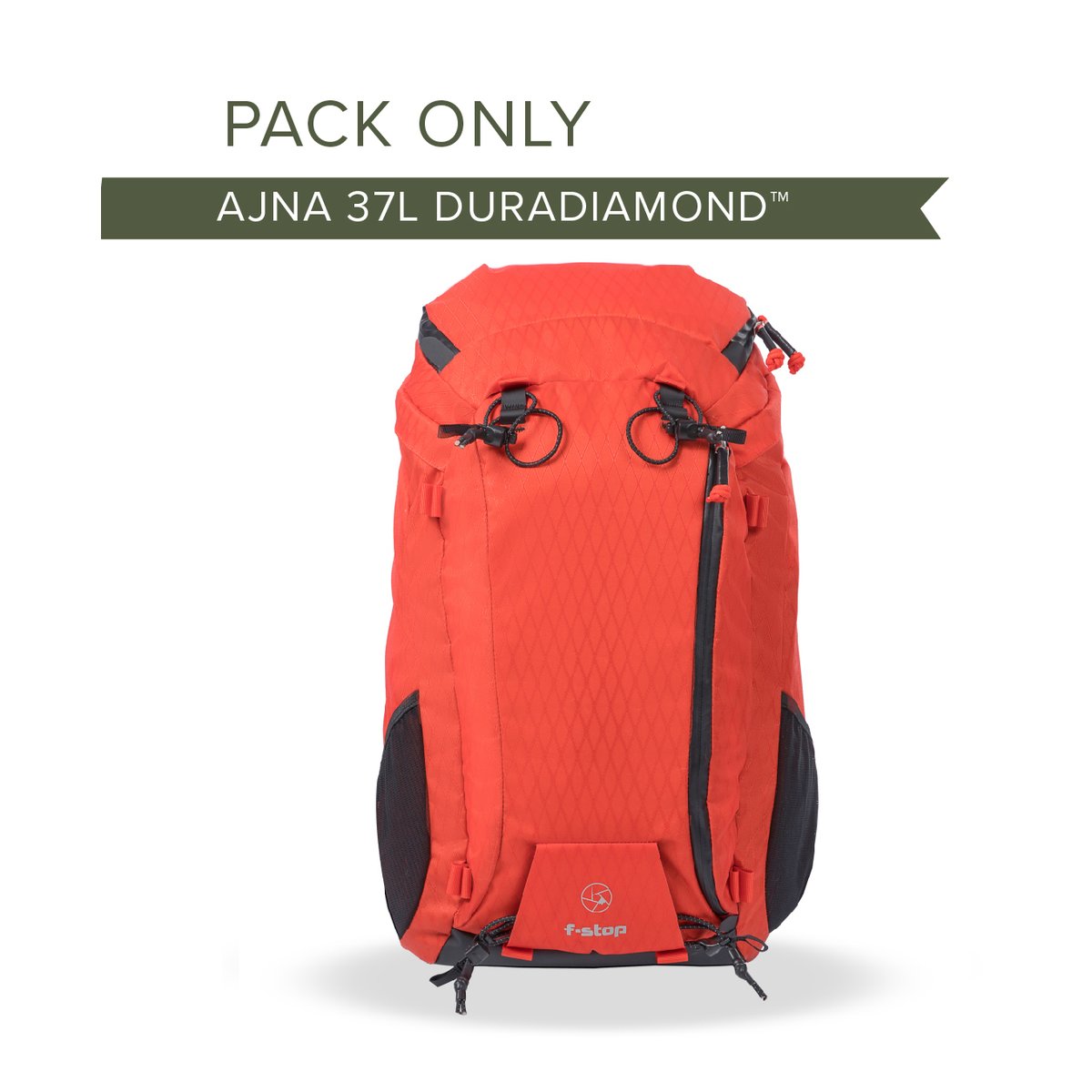 F-Stop DuraDiamond Ajna Bundle - Magma - AJNA 37L DURADIAMOND™ Rucksack (Pack Only), Frontansicht in Rot.