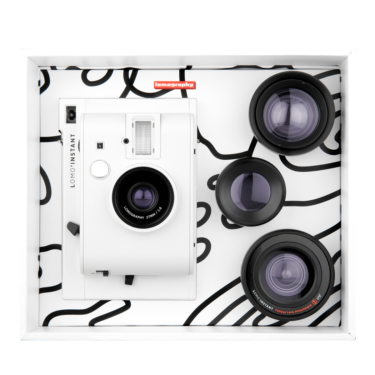 Lomo'Instant Mini White + 3 Lenses