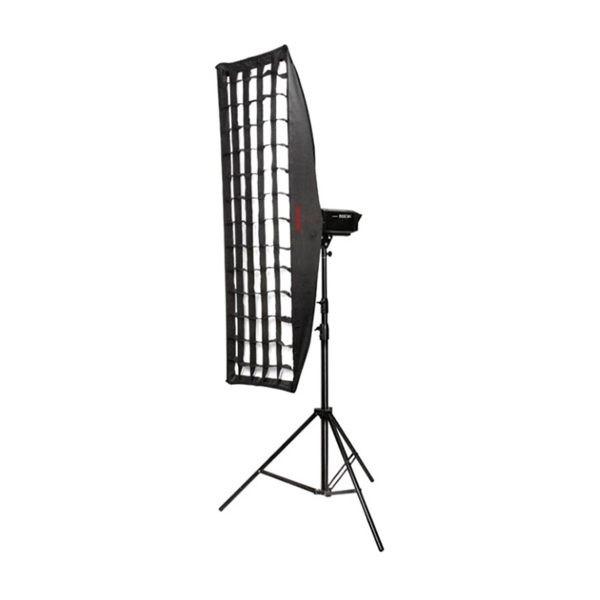 Godox GS300II Creative kit - Seitenansicht einer vertikalen Studio-Softbox mit Wabe auf Lichtstativ.