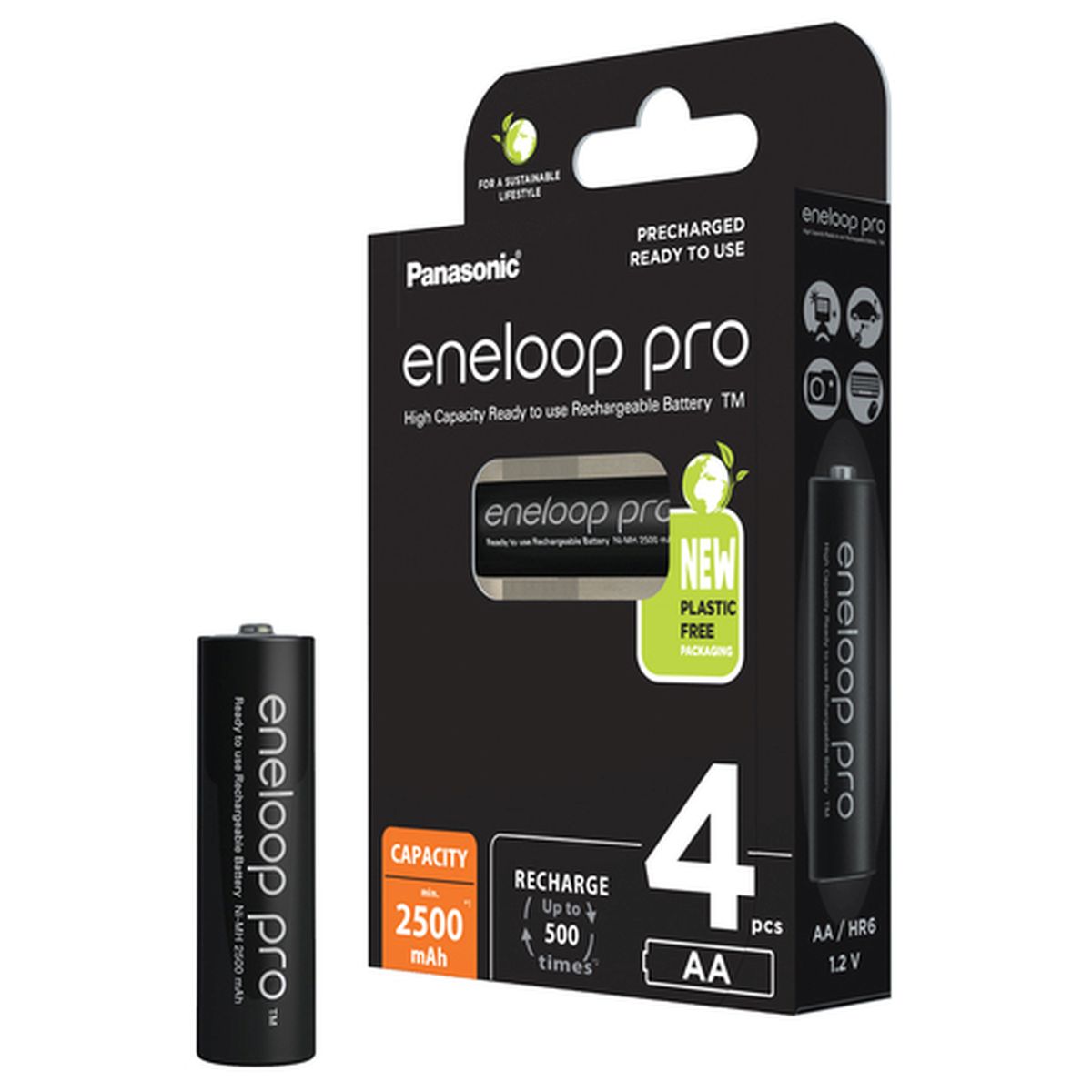 Panasonic eneloop pro AA 2500 mAh 4er Mignon Blister (BK-3HCDE/4BE) Panasonic eneloop pro AA 2500 mAh 4er Mignon Blister (BK-3HCDE/4BE)