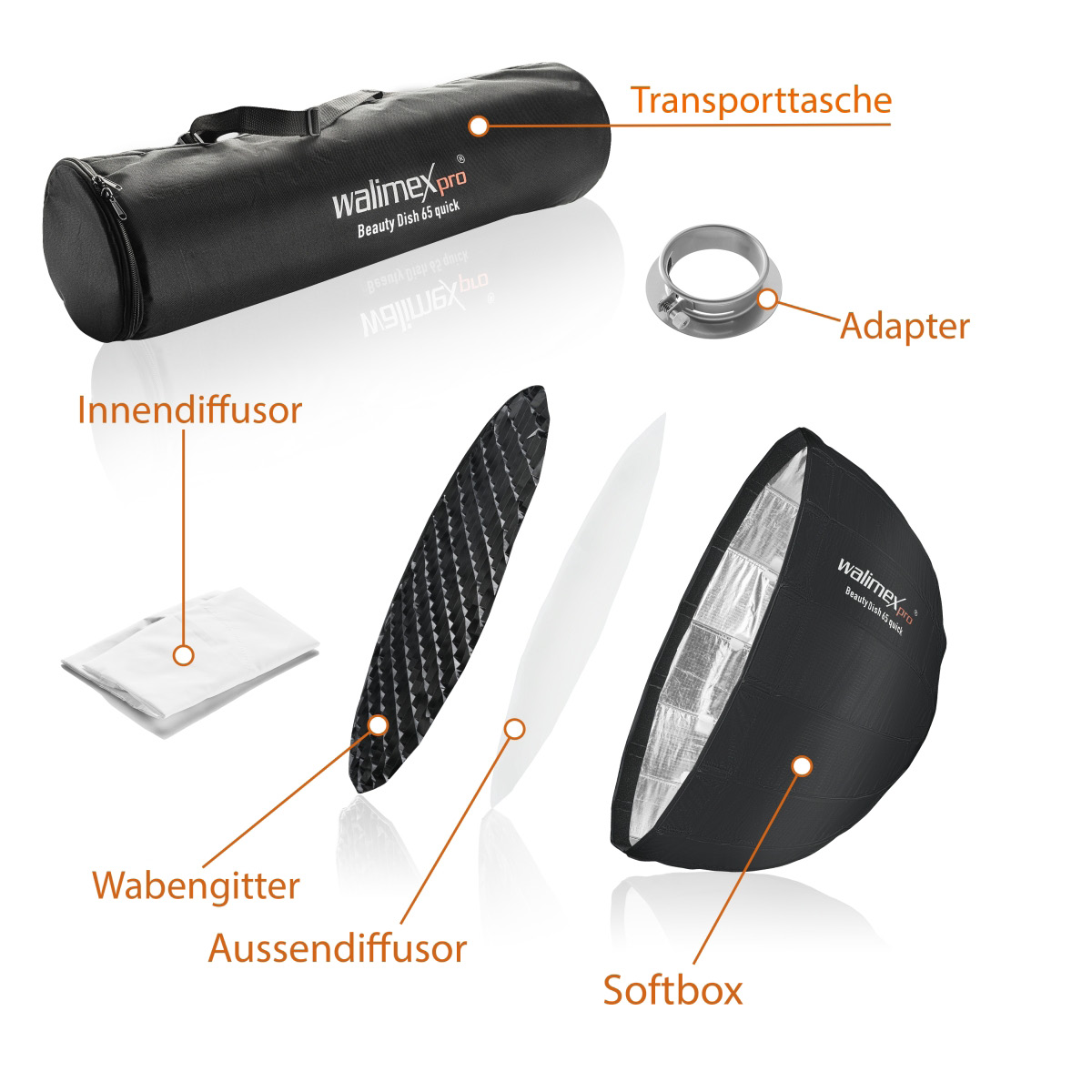 Walimex pro SL Beauty Dish Softbox QA65 Profoto