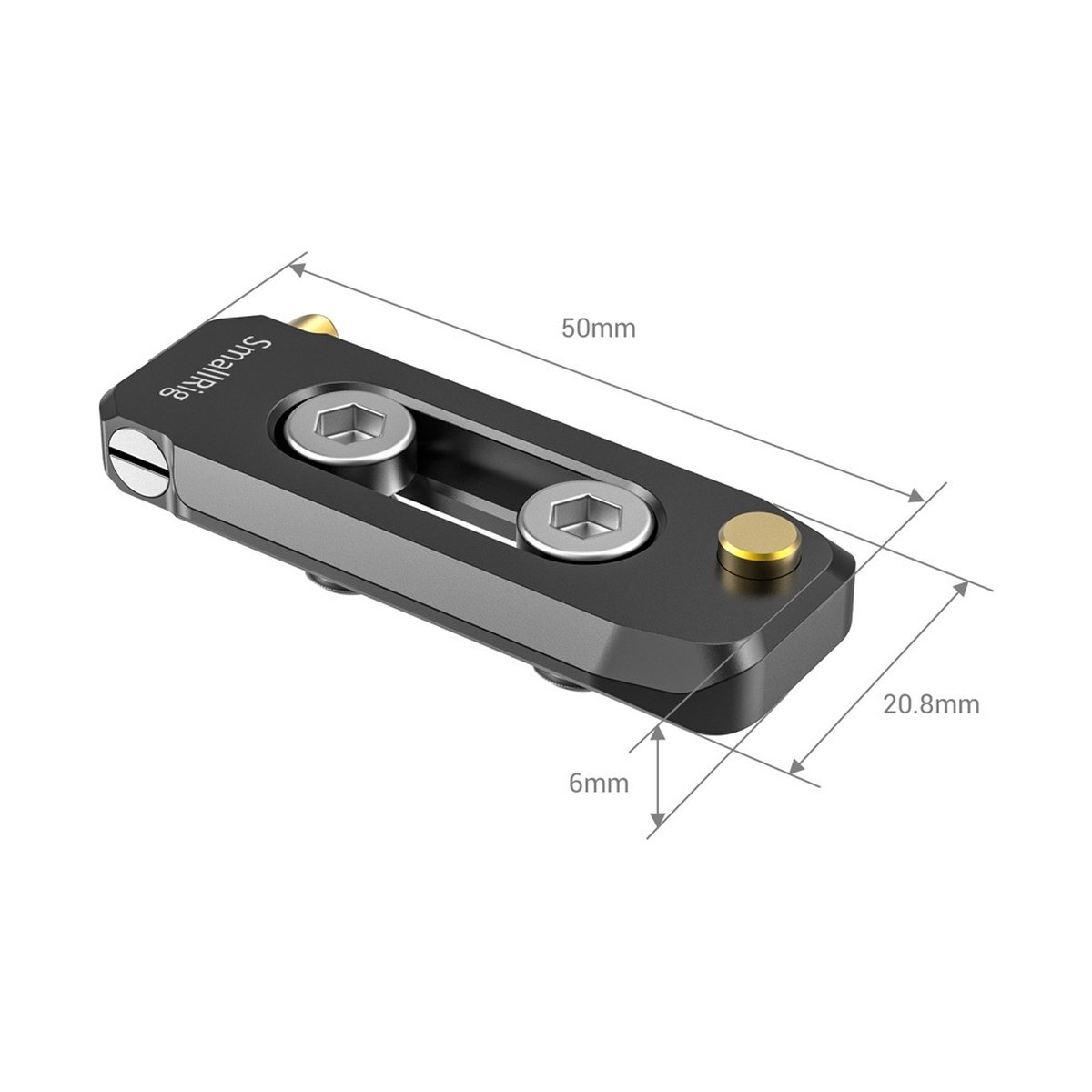 SmallRig BUN2468B NATO Rail 50 mm Lowprofile, Befestigungsschiene - Detailansicht mit Abmessungen