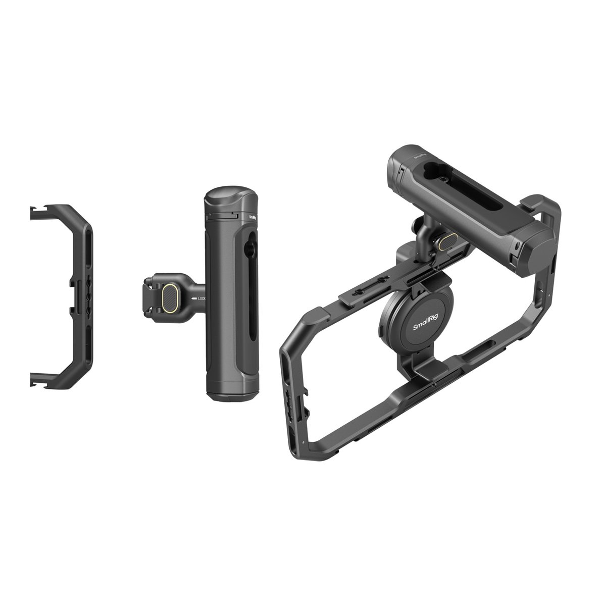 SmallRig 4597 All in one Videokit für Smartphone Creators Quick Basic - Lieferumfang: Einzelteile des modularen Kamera-Rigs. SmallRig 4597 All in one Videokit für Smartphone Creators Quick Basic - Lieferumfang: Einzelteile des modularen Kamera-Rigs.