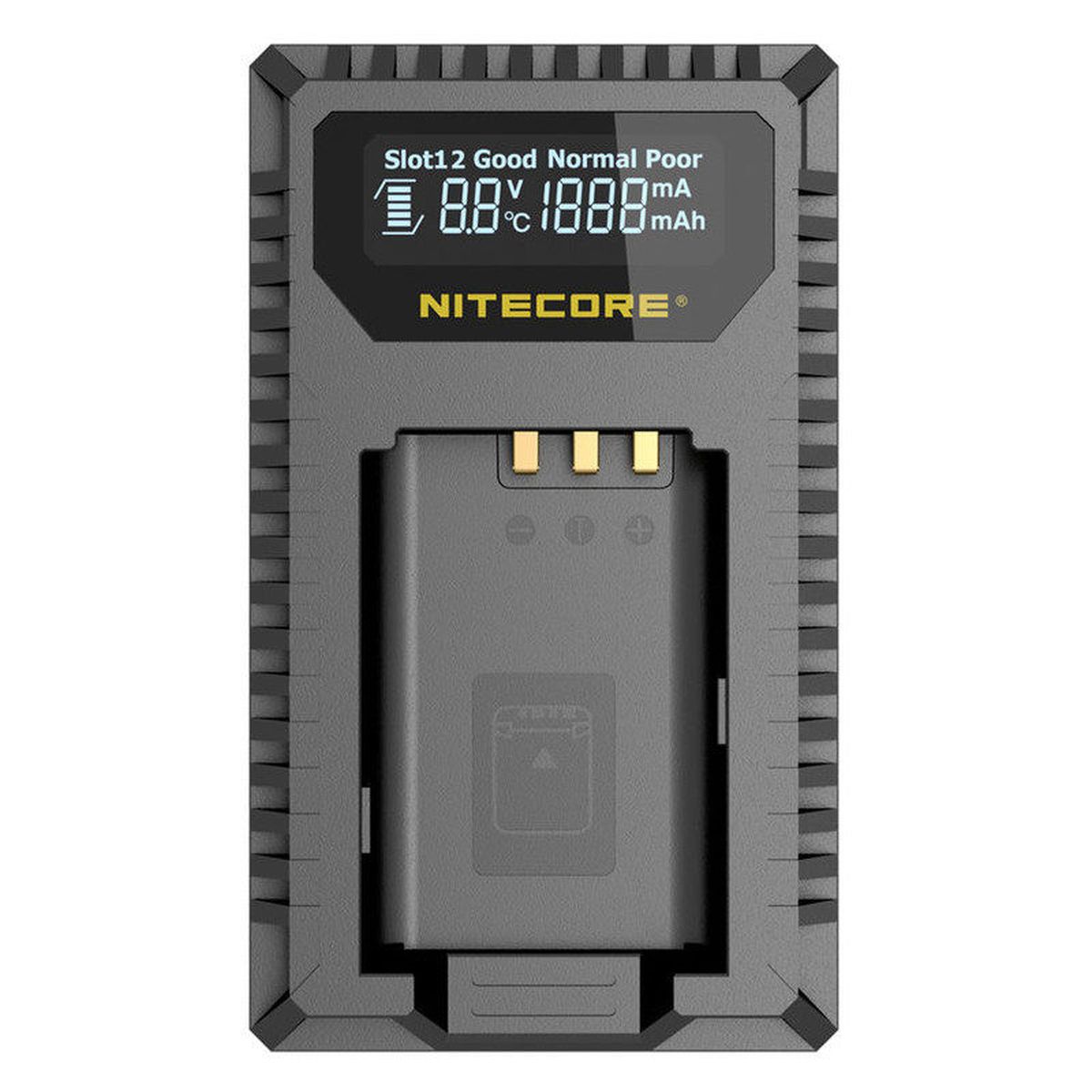 Nitecore USN2 Kompaktes Doppelladegerät für Sony NB-B1X mit Anzeige + USB
