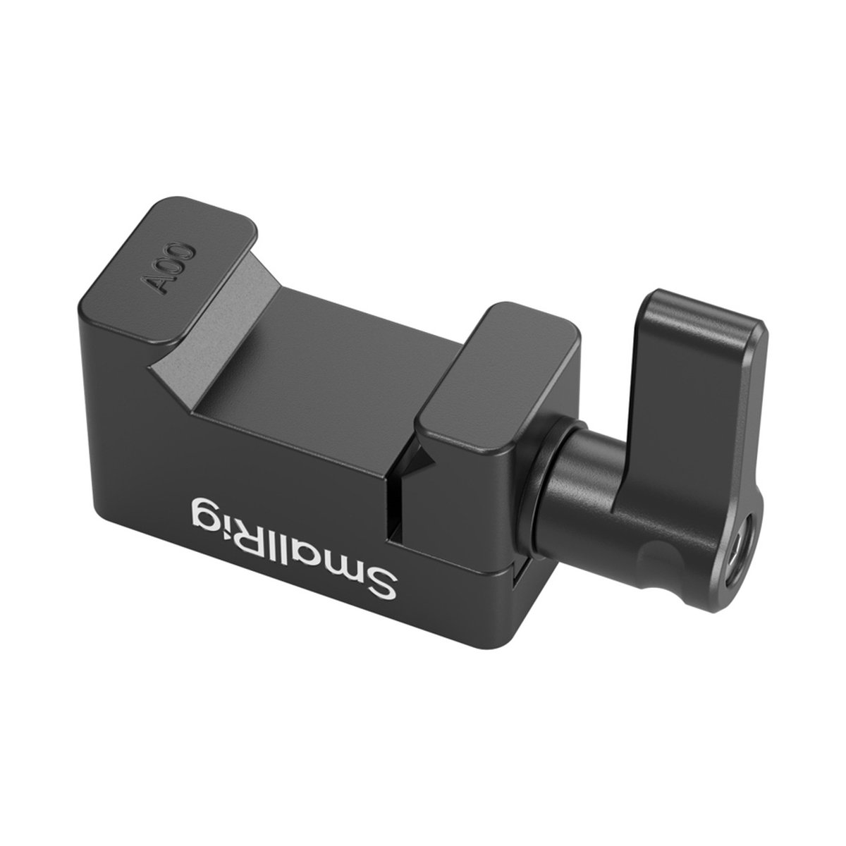 SmallRig 1973B Universal NATO Clamp Support - Produktdetailansicht der schwarzen SmallRig Klemme A00 mit Feststellhebel.