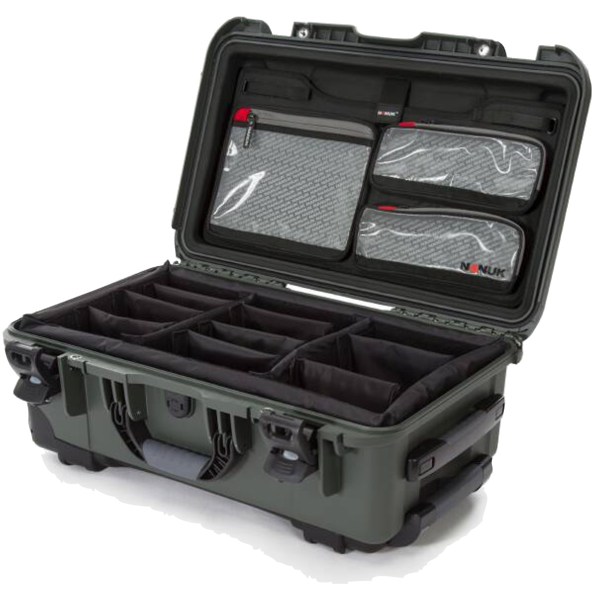 Nanuk Koffer 935 Trennwände + Organizer Oliv