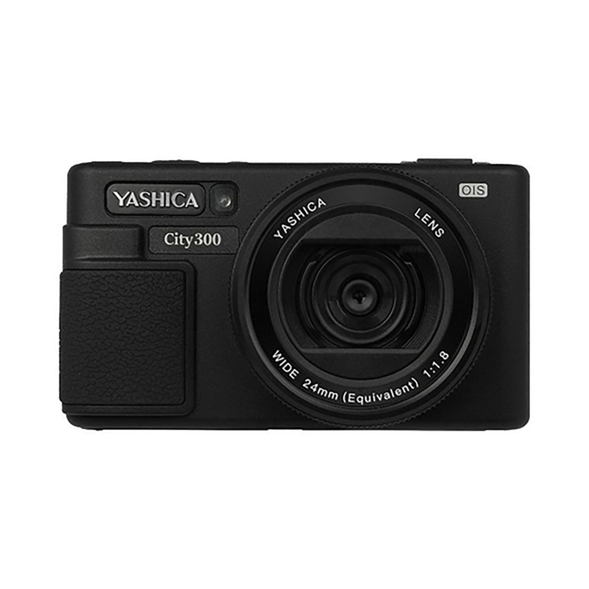 Yashica City 300 Schwarz inkl. QuickFlash Mini Camera Flash (50MP)
