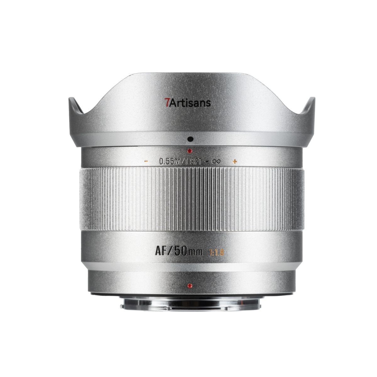 7Artisans 50 mm 1:1,8 AF Lite Fuji X Silber