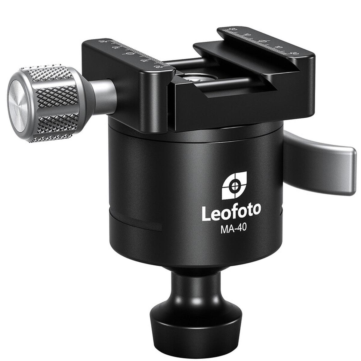 Leofoto Stativ-Kugelkopf MA-40 mit Kupplung für Arca-Swiss & Weaver-/Picatinny-Schiene