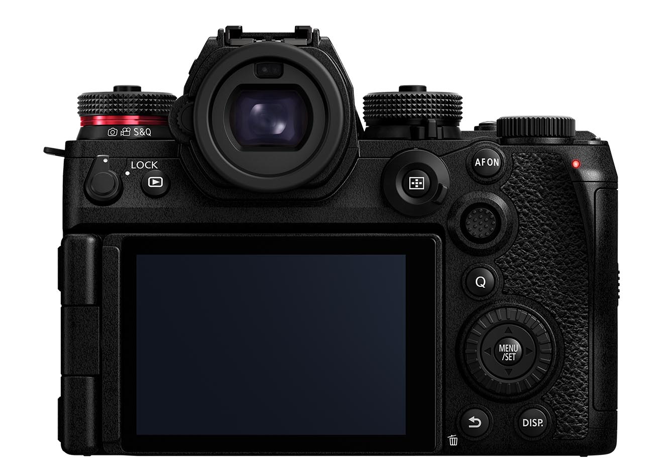 Rückseite der Panasonic S1 II mit aktiviertem Tally Light