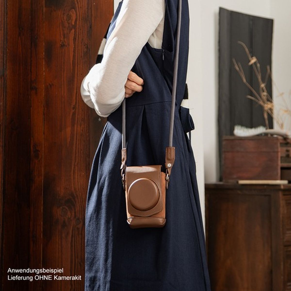 SmallRig 5218 Ledertaschen-Kit für Fujifilm X half Braun