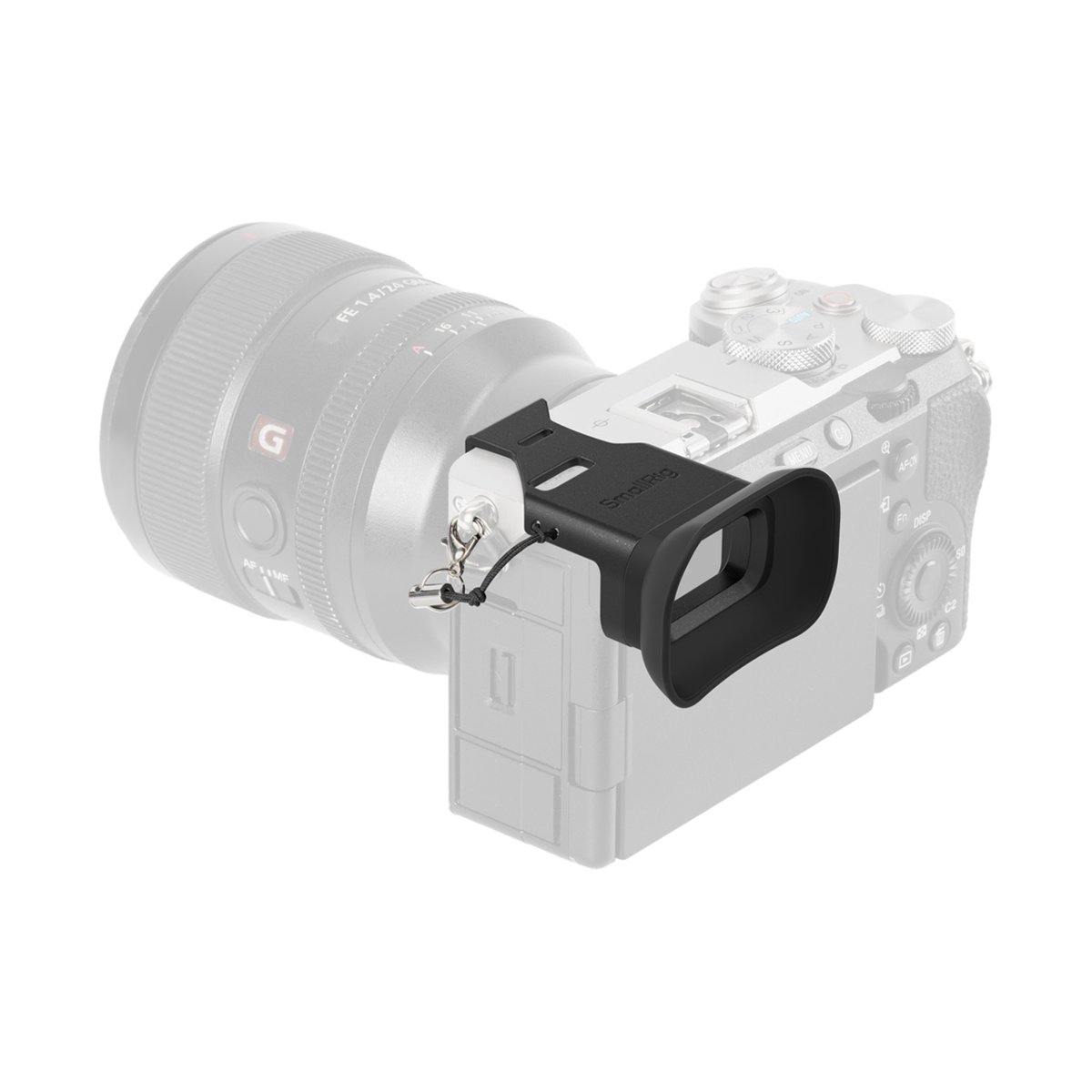 SmallRig 4819 Camera Viewfinder Eyecup für Sony Alpha 7C II/Alpha 7CR - Anwendungsbeispiel SmallRig Augenmuschel am Sucher einer Kamera.