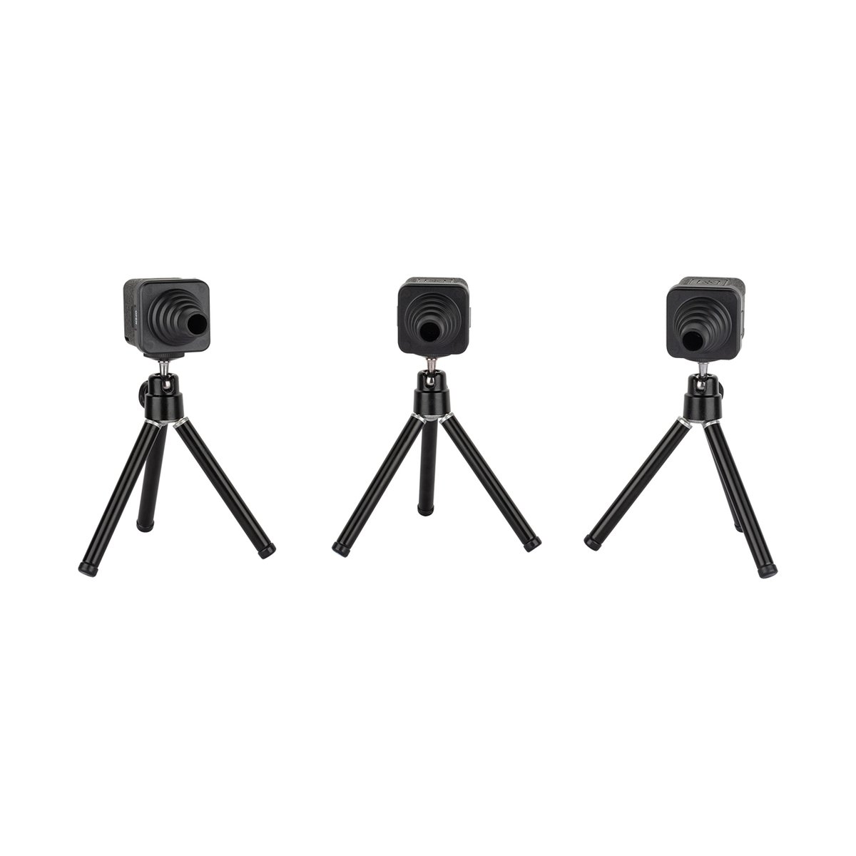 SmallRig 3469 RM01 LED Videolicht Kit - Lieferumfang: Drei schwarze Cube-Kameras auf Mini-Stativen SmallRig 3469 RM01 LED Videolicht Kit - Lieferumfang: Drei schwarze Cube-Kameras auf Mini-Stativen