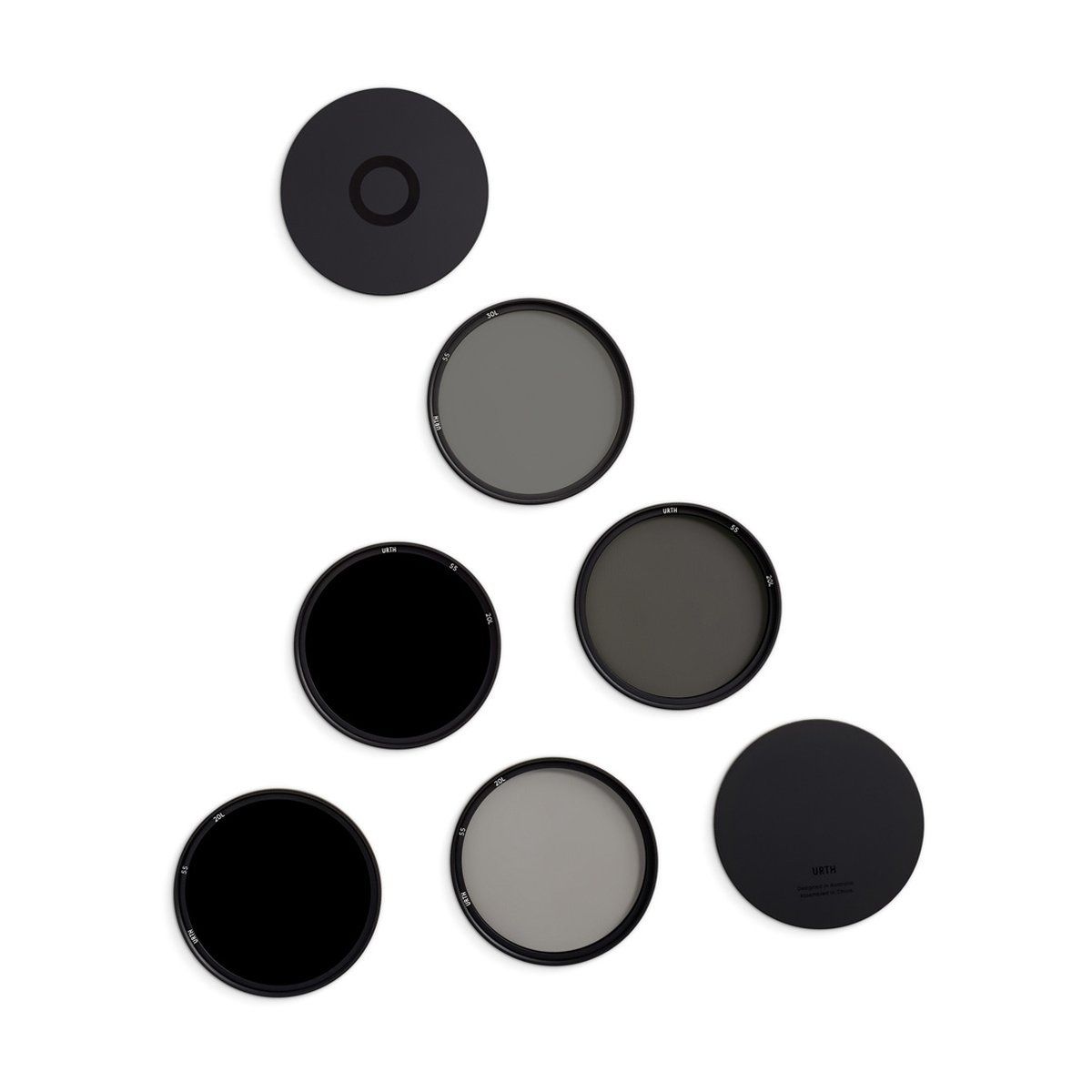 Urth 55mm ND2, ND4, ND8, ND64, ND1000 Objektivfilter Kit (Plus+) - Lieferumfang: Fünf Kamerafilter in verschiedenen Stärken und eine schwarze Filterhülle