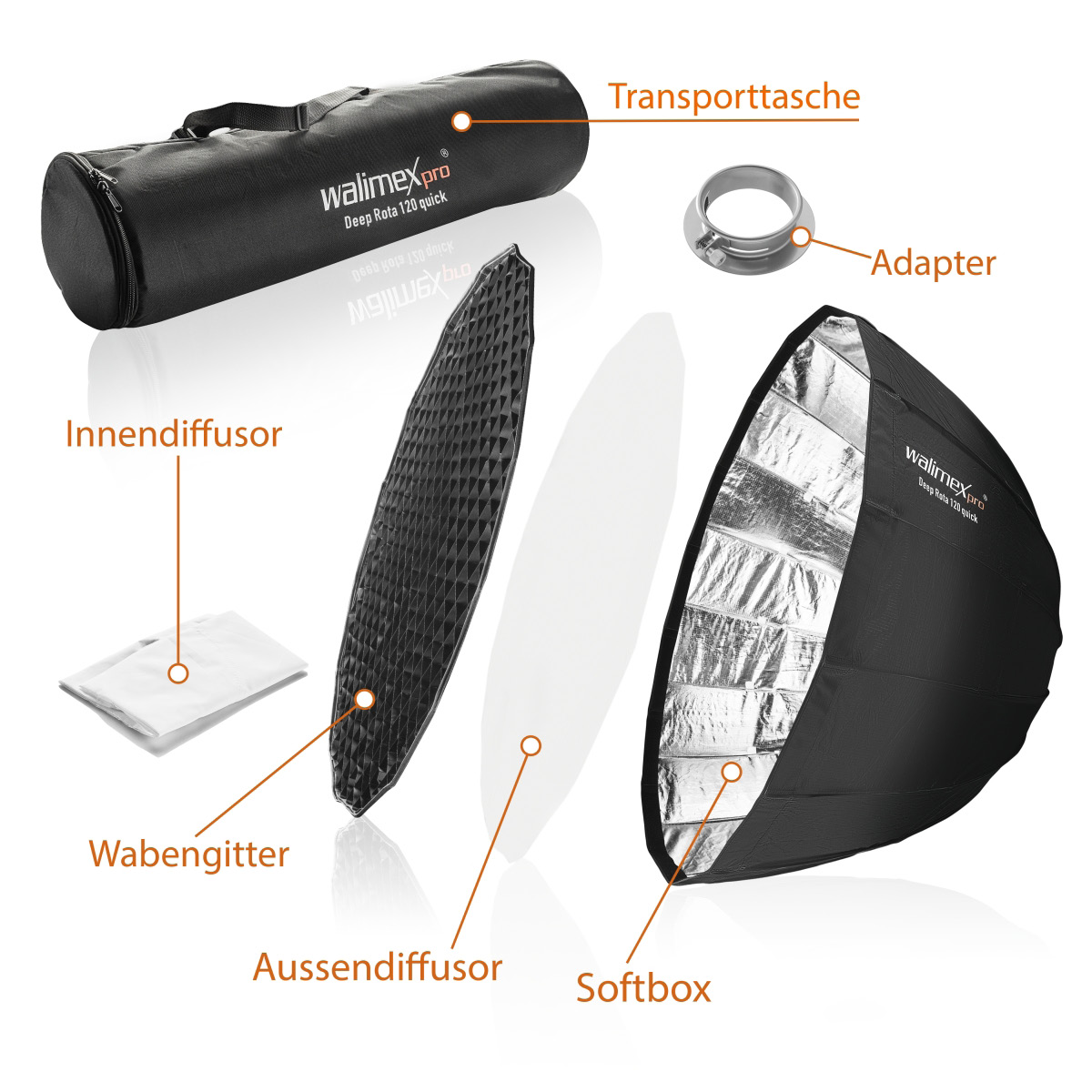 Walimex Pro SL Deep Rota Softbox QA120 Profoto