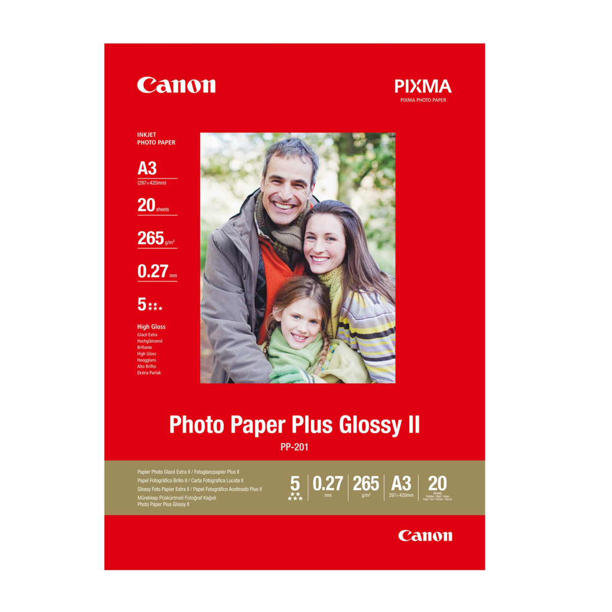 Canon PP - 201 Fotopapier Glanz Plus II A3 20 BL