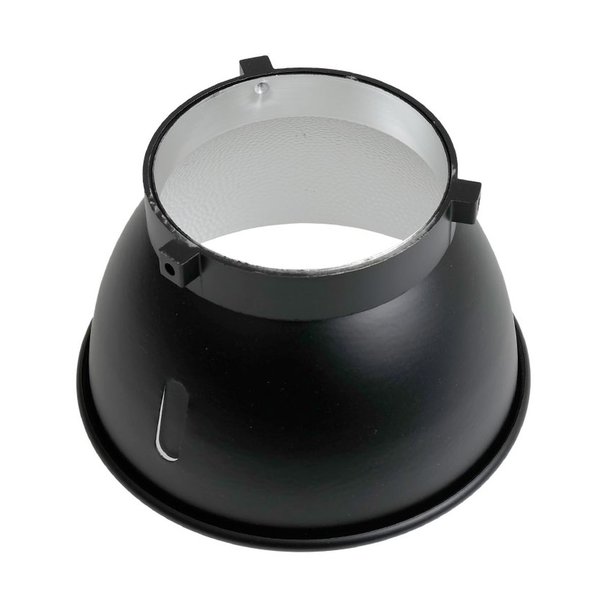 Godox Standaard Reflector 6" Bowens mount - Produktansicht des schwarzen Reflektor-Aufsatzes mit silberner Innenseite