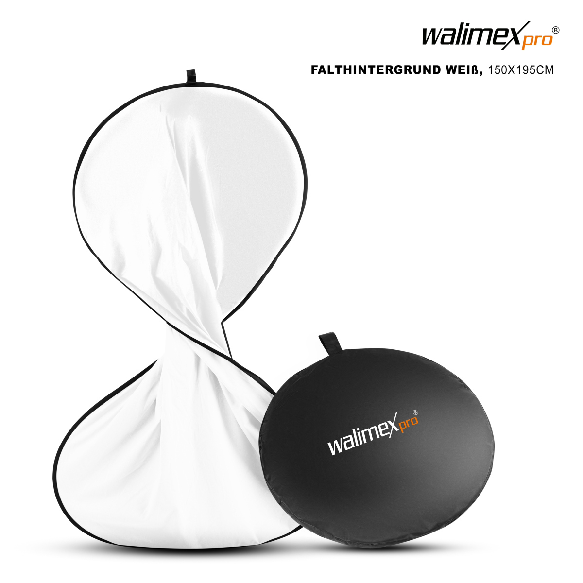 Walimex pro Falthintergrund weiß, 150 x 200 cm