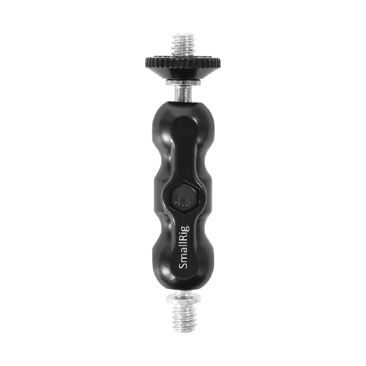 SmallRig 2157 Gelenkarm 11" mit kleinen Kugelkopf - Frontansicht eines schwarzen SmallRig Magic Arm mit 1/4 Zoll Schrauben und Kugelgelenk. SmallRig 2157 Gelenkarm 11" mit kleinen Kugelkopf - Frontansicht eines schwarzen SmallRig Magic Arm mit 1/4 Zoll Schrauben und Kugelgelenk.