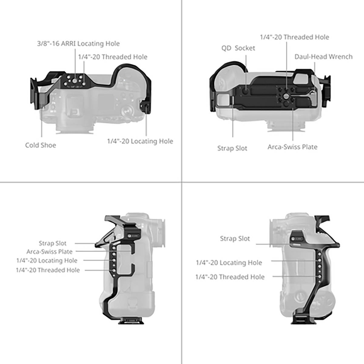 SmallRig 5413 Cage für Canon EOS R1