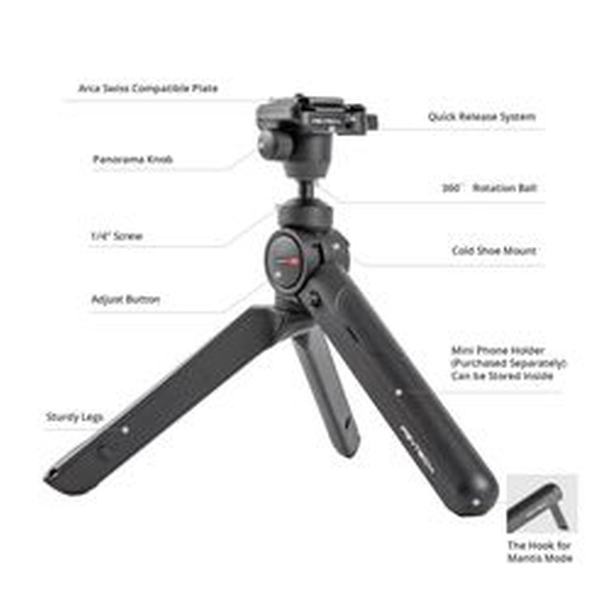 PGYTECH MantisPod 2.0 Classic Black