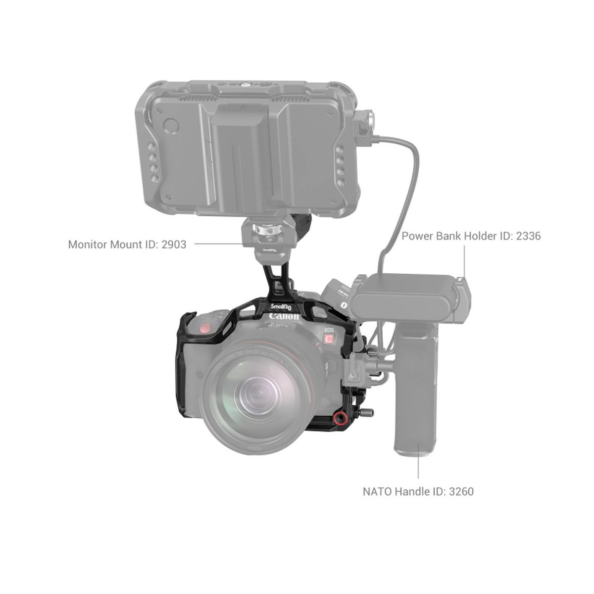SmallRig 3891 “Black Mamba” Handheld Kit für Canon EOS R5 C