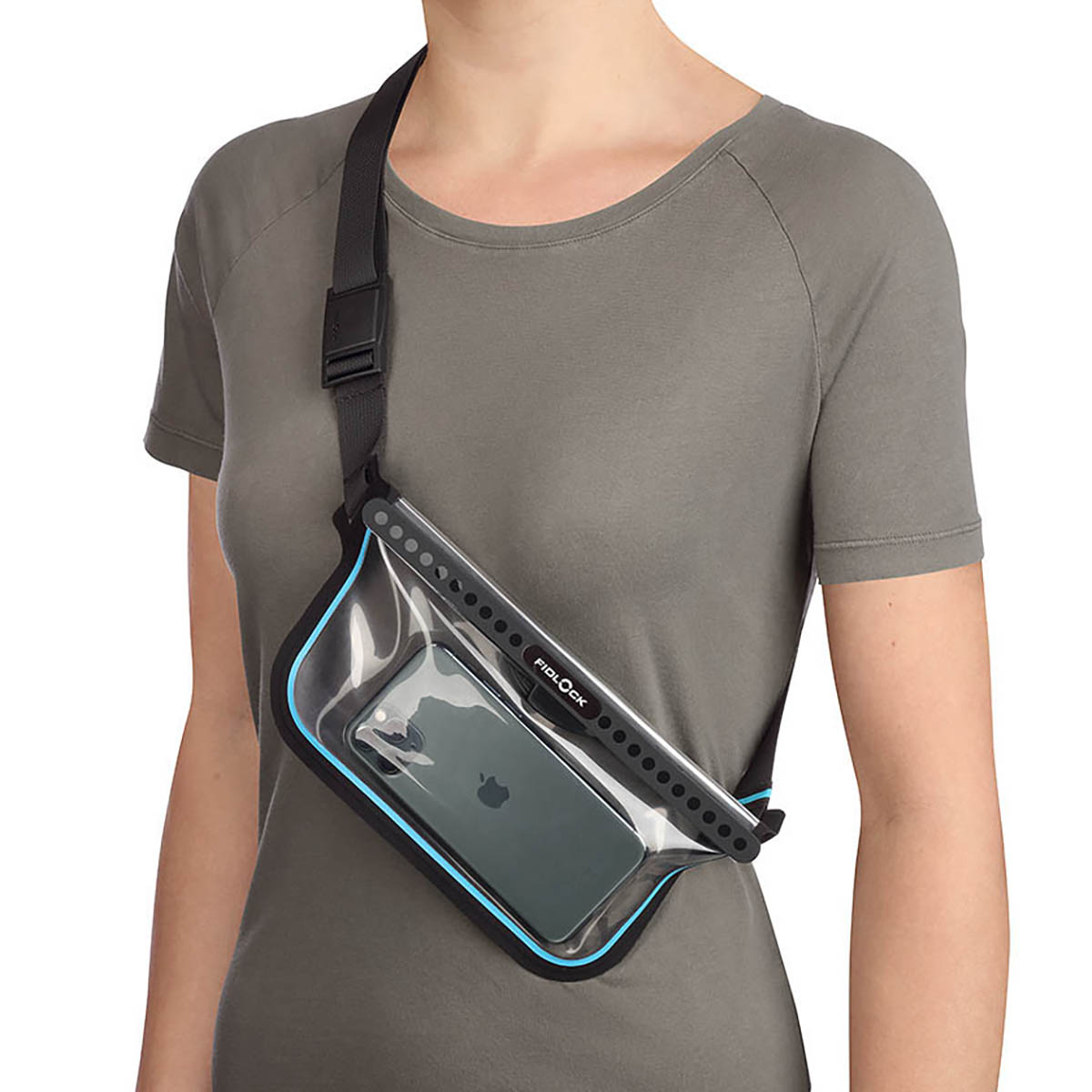 Fidlock Hermetic Sling Bag Transparent-Blue