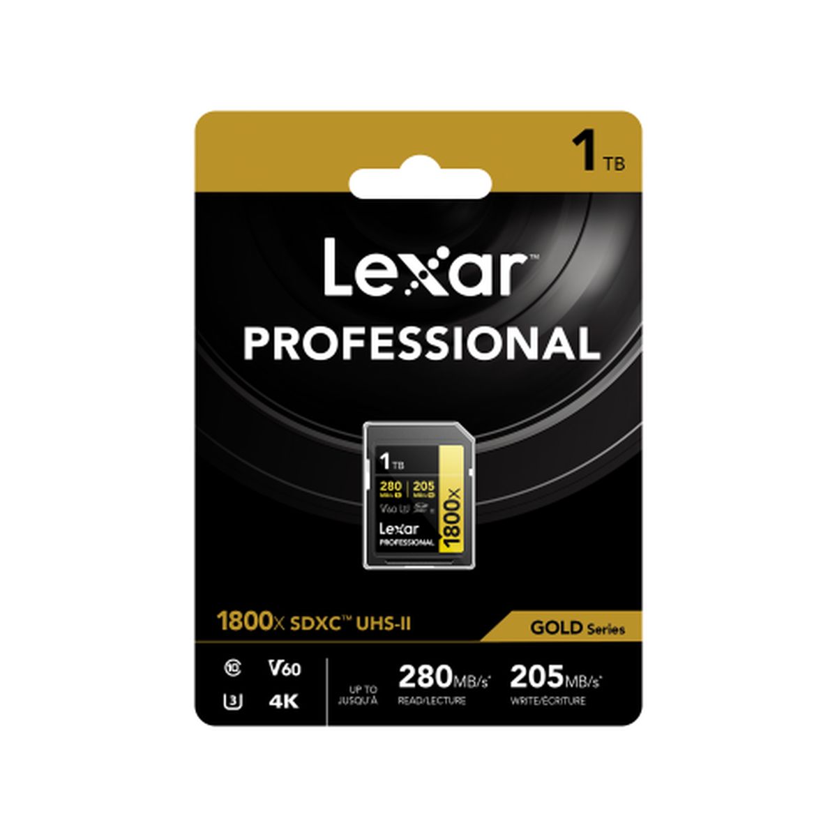 Lexar SD Pro Gold Series UHS-II 1800x 1TB V60 Lexar SD Pro Gold Series UHS-II 1800x 1TB V60