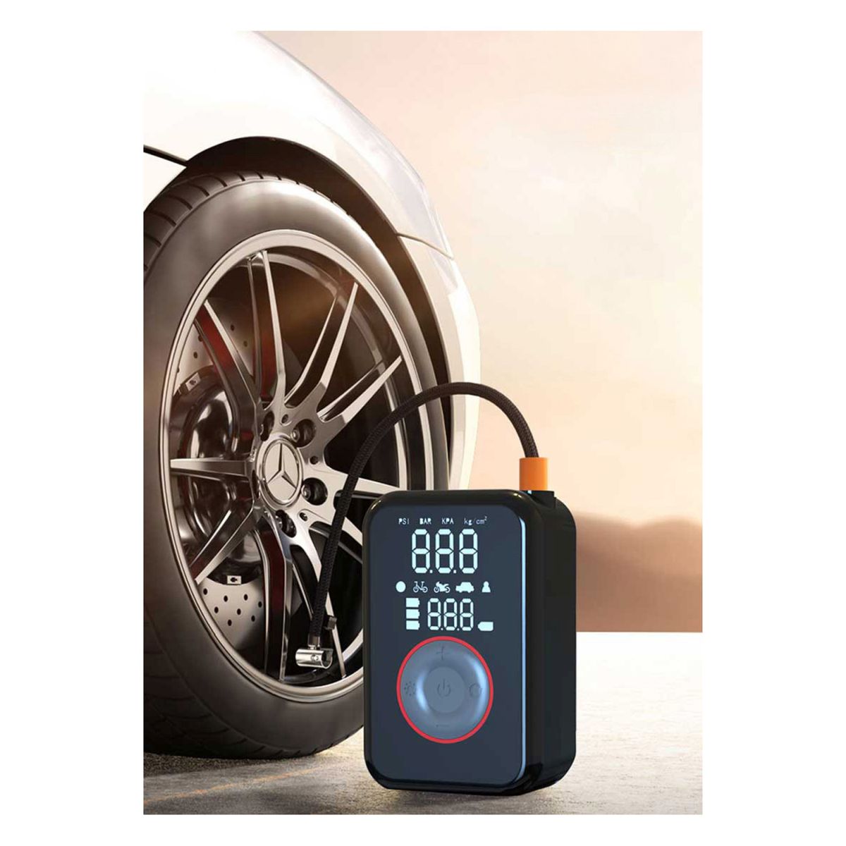 PATONA elektrische Luftpumpe 10.3bar 150PSI tragbarer Akku Kompressor