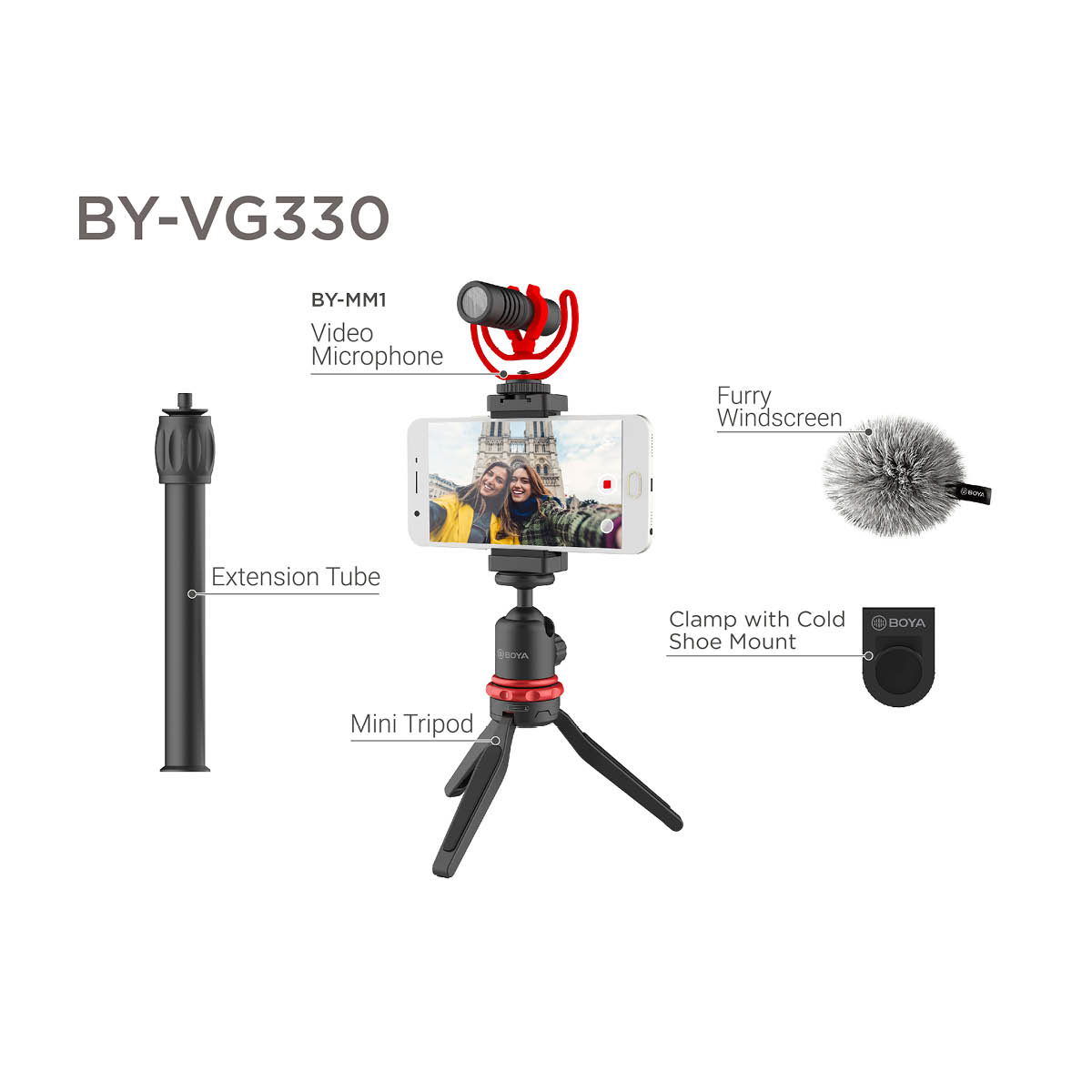 Boya BY-VG330 Vlogging Kit mit BY-MM1 Mikrofon