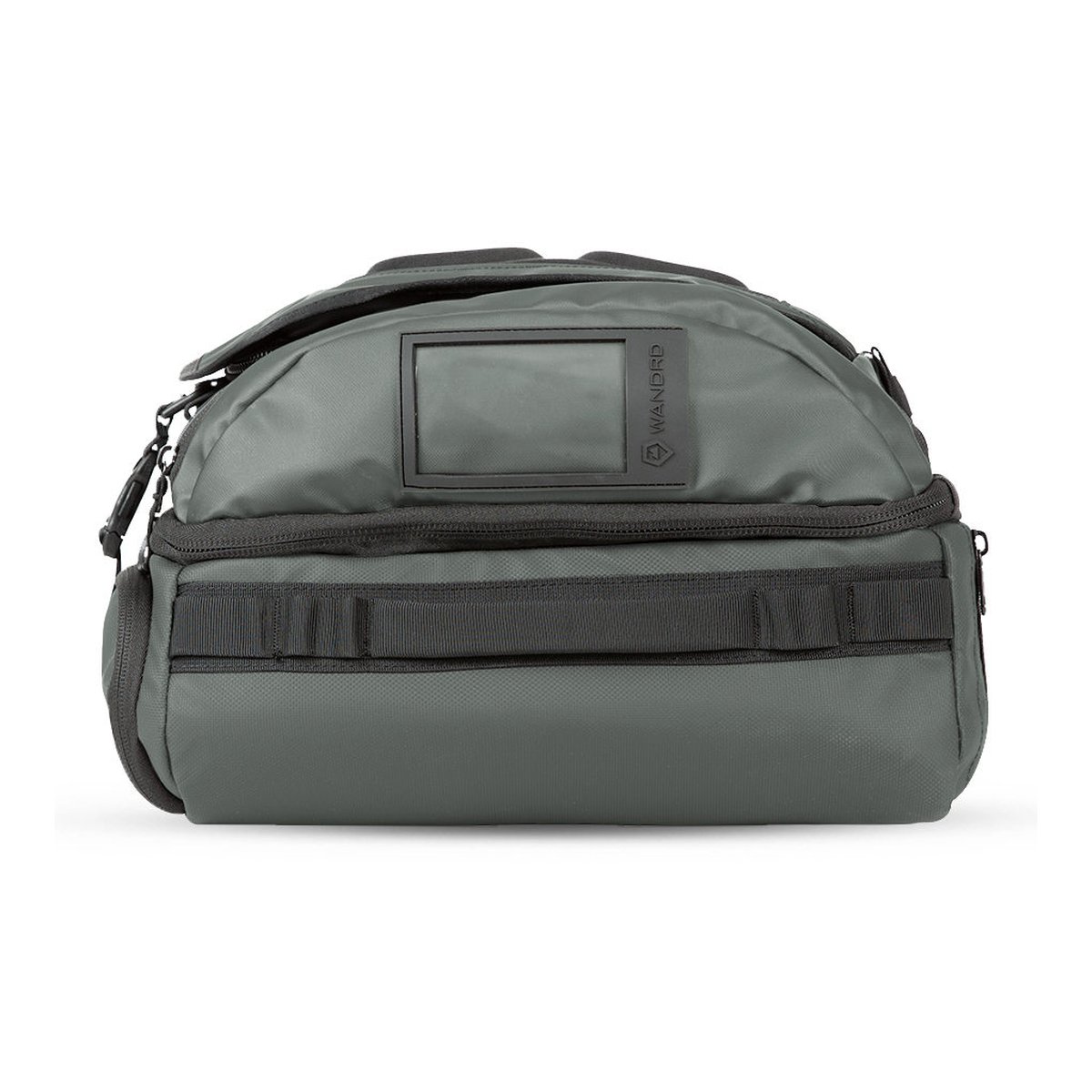 WANDRD HEXAD ACCESS DUFFEL Wasatch Green - Frontansicht der dunkelgrünen Modultasche mit Wandrd Logo und Namensschildfenster. WANDRD HEXAD ACCESS DUFFEL Wasatch Green - Frontansicht der dunkelgrünen Modultasche mit Wandrd Logo und Namensschildfenster.