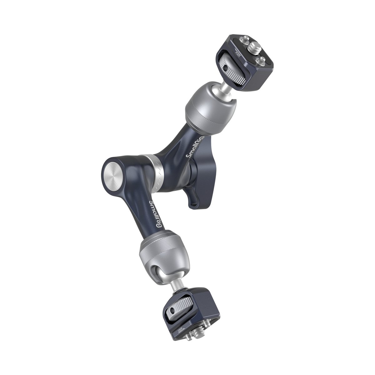 SmallRig 4194 Magic Arm mit Rosetta Gear (7 Zoll) - GESAMTANSICHT EINES FLEXIBLEN SMALLRIG GELENKARMS MIT SILBERNEN DREHKNÖPFEN
