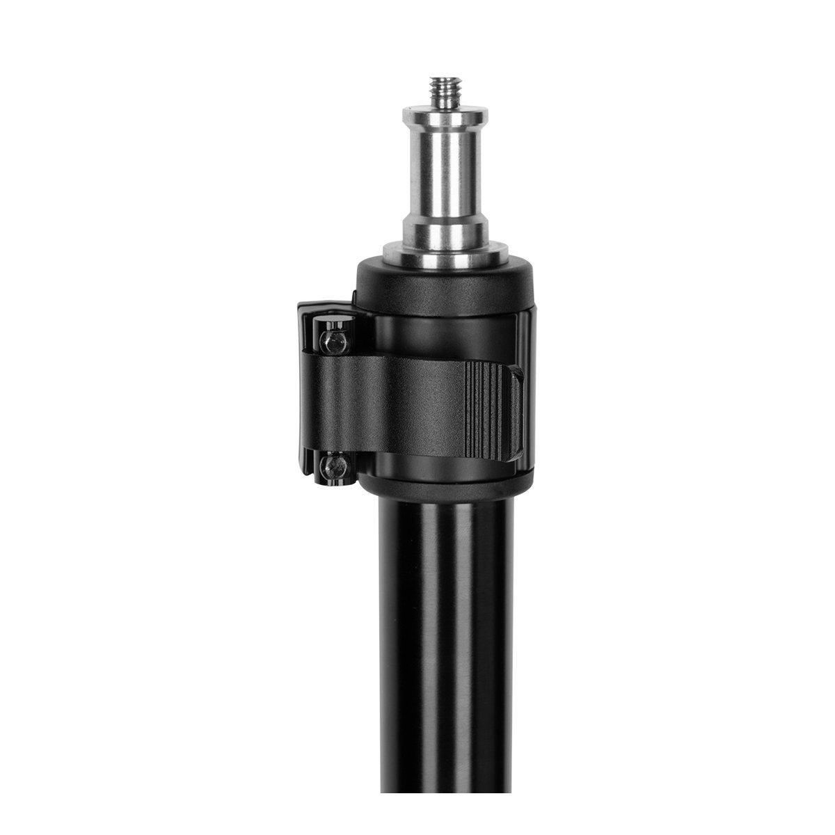 SmallRig 3737 RA-S280A Leuchtenstativ mit Arm, luftgepolstert - Detailansicht Spigot und Klemme