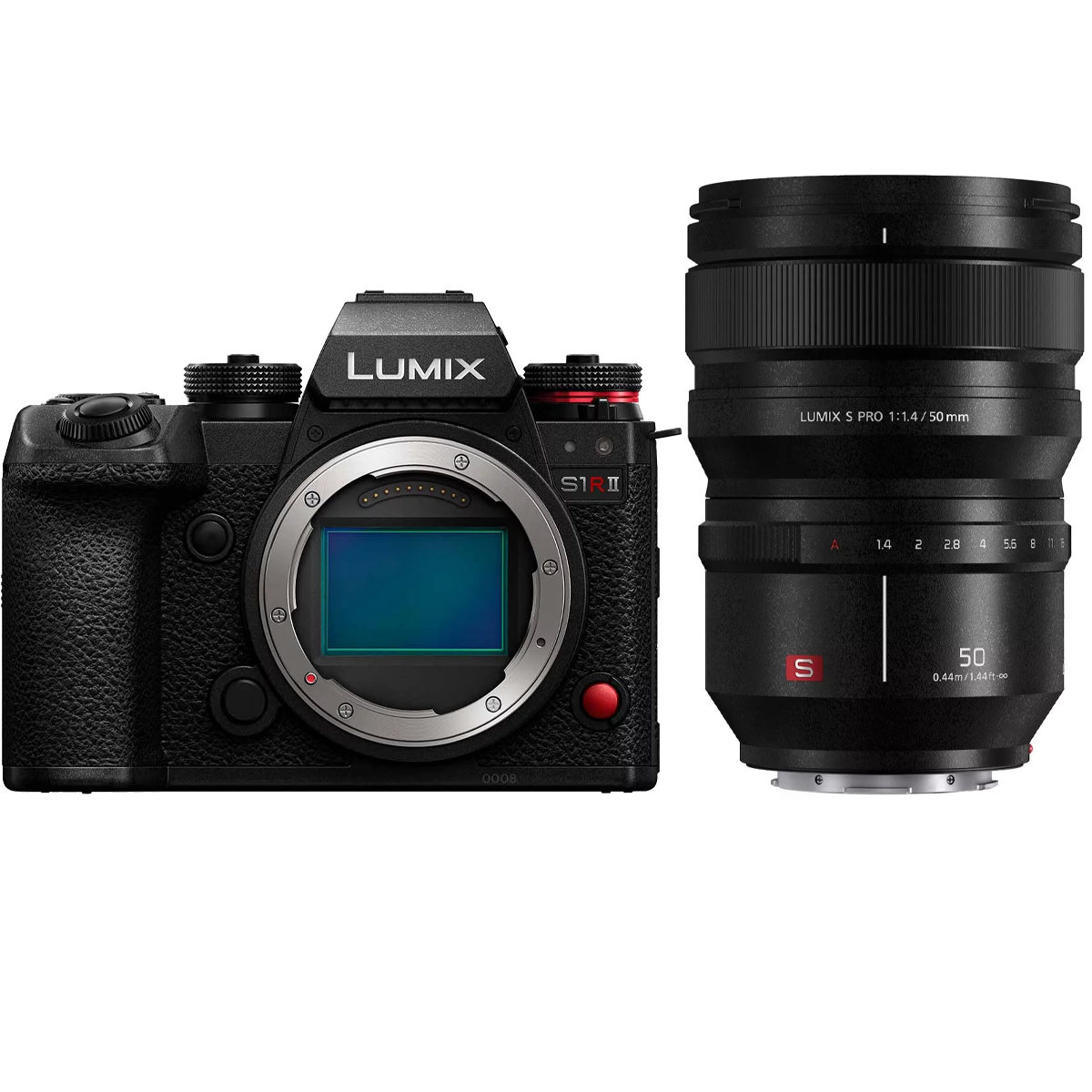 Panasonic Lumix DC-S1R II Gehäuse mit 50 mm 1:1,4