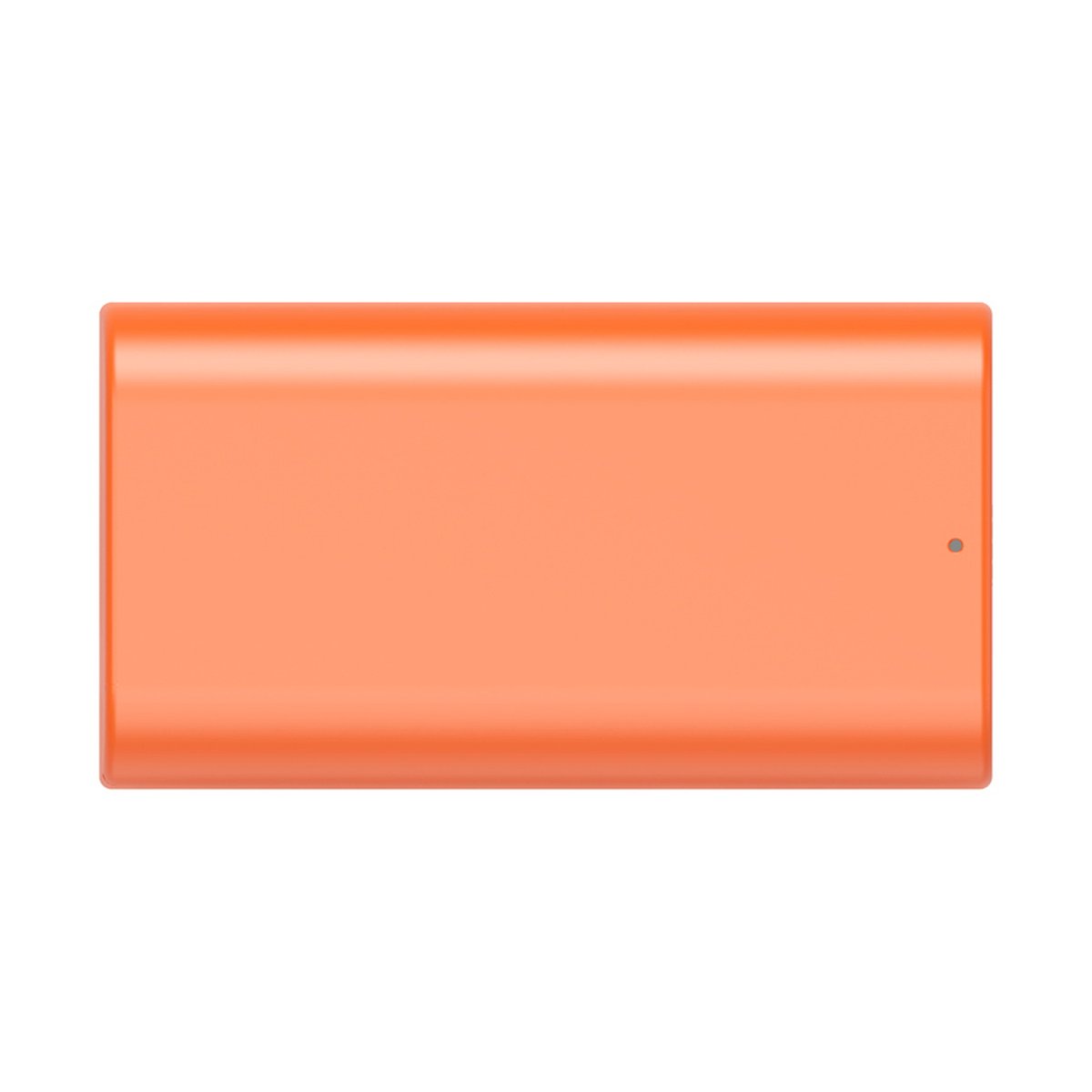 SmallRig 4971 NP-F550 USB-C wiederaufladbarer Kamera-Akku (Orange) - Frontansicht des orangefarbenen rechteckigen Produkts.