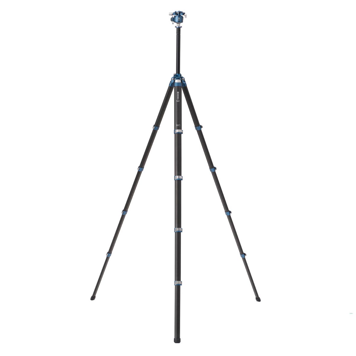 Benro CyanBird CF 2 Series Carbon Stativ inkl. G36PT Kugelkopf komplett ausgeklappt
