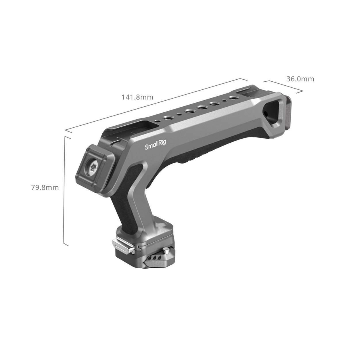SmallRig 4483 HawkLock H21 QR Top Handle Kit - Maßangaben des SmallRig Griffs